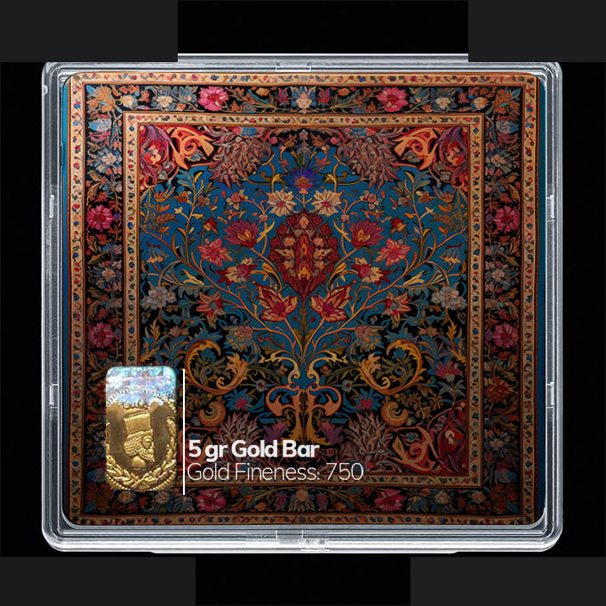 شمش طلا 18 عیار مدوپد مدل مینیاتور کد SG10650