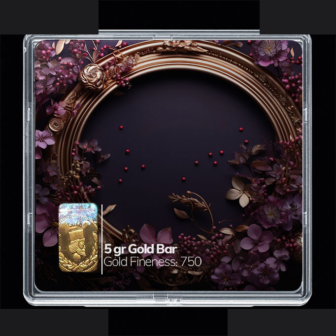 شمش طلا 18 عیار مدوپد مدل گل کد SG10655