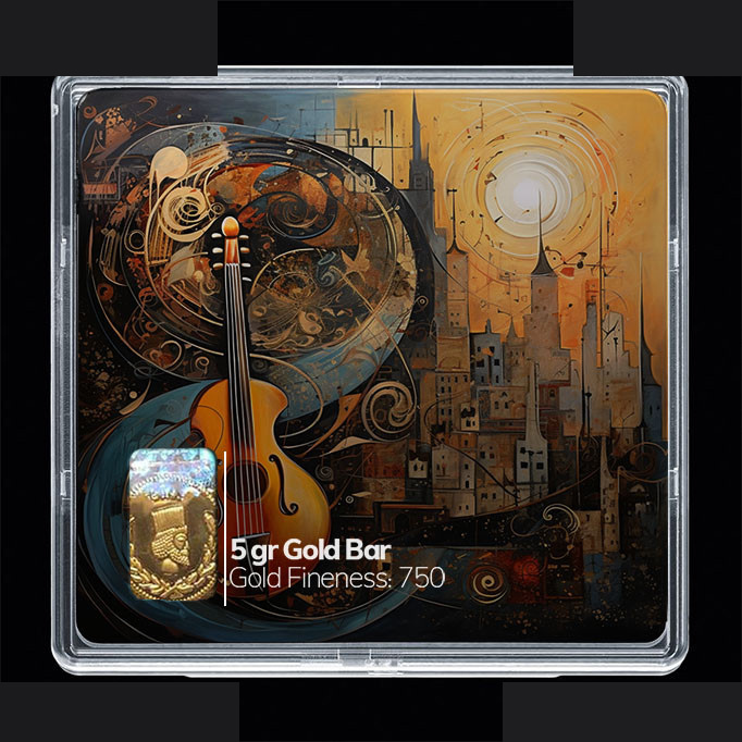 شمش طلا 18 عیار مدوپد مدل ویولن کد SG10666