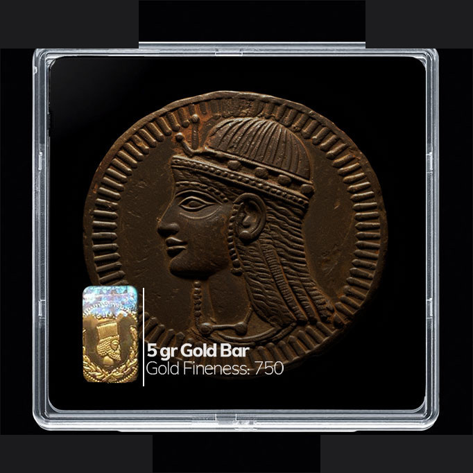 شمش طلا 18 عیار مدوپد مدل سکه رومی کد SG10668 شمش طلا 18 عیار مدوپد مدل سکه رومی کد SG10668