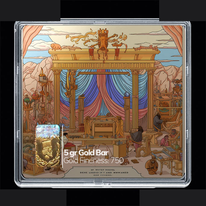 شمش طلا 18 عیار مدوپد مدل روم باستان کد SG10669 شمش طلا 18 عیار مدوپد مدل روم باستان کد SG10669