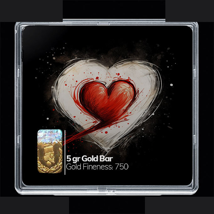 شمش طلا 18 عیار مدوپد مدل قلب کد SG10685 شمش طلا 18 عیار مدوپد مدل قلب کد SG10685