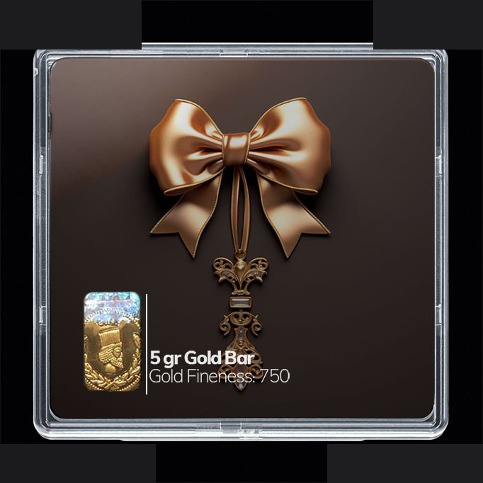 شمش طلا 18 عیار مدوپد مدل روبان طلایی کد SG10690 شمش طلا 18 عیار مدوپد مدل روبان طلایی کد SG10690