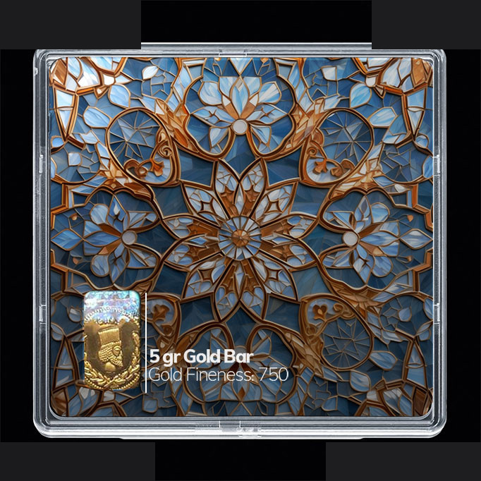 شمش طلا 18 عیار مدوپد مدل گل کد SG10696 شمش طلا 18 عیار مدوپد مدل گل کد SG10696