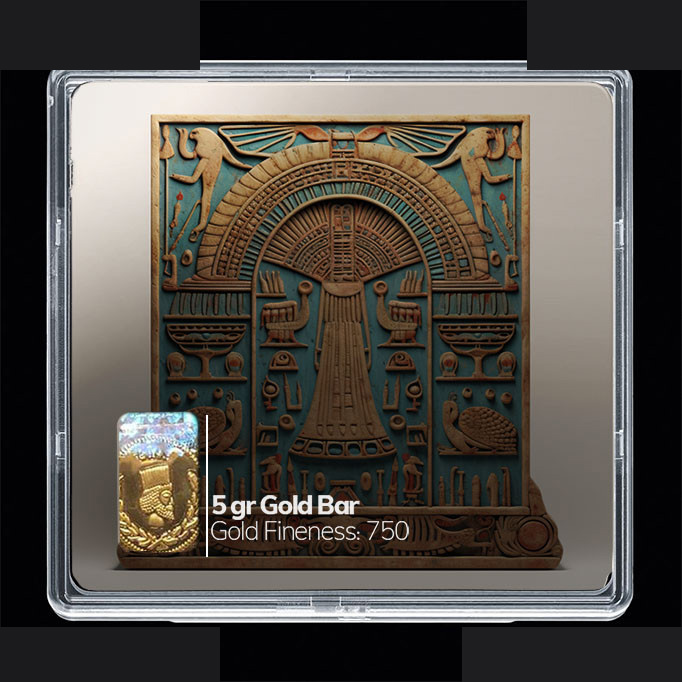 شمش طلا 18 عیار مدوپد مدل کتیبه کد SG10723 شمش طلا 18 عیار مدوپد مدل کتیبه کد SG10723