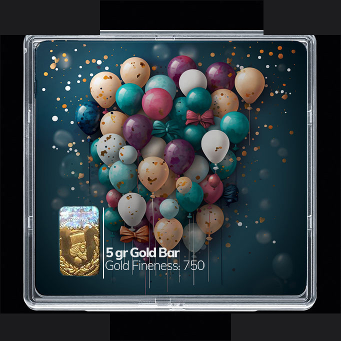 شمش طلا 18 عیار مدوپد مدل بادکنک کد SG10735 شمش طلا 18 عیار مدوپد مدل بادکنک کد SG10735