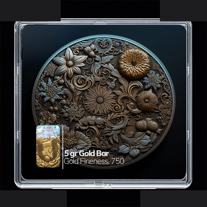 شمش طلا 18 عیار مدوپد مدل سکه مینیاتوری کد SG10737 شمش طلا 18 عیار مدوپد مدل سکه مینیاتوری کد SG10737