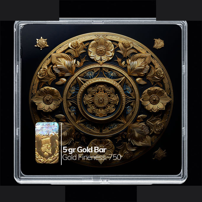 شمش طلا 18 عیار مدوپد مدل گل مینیاتوری کد SG10761 شمش طلا 18 عیار مدوپد مدل گل مینیاتوری کد SG10761