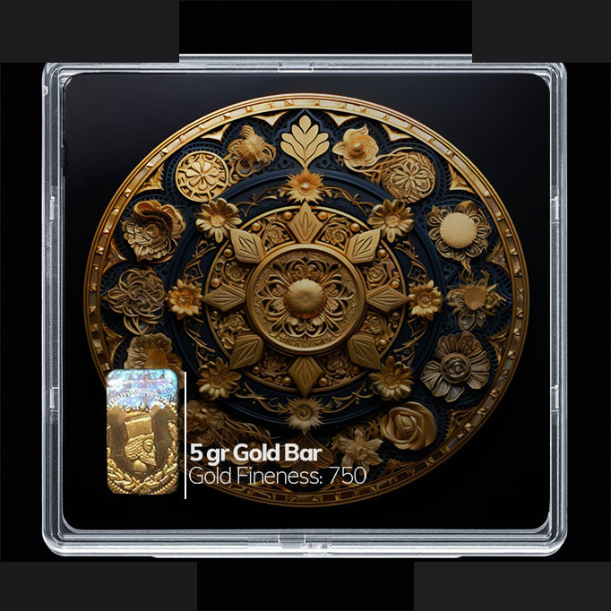 شمش طلا 18 عیار مدوپد مدل گل مینیاتوری کد SG10762 شمش طلا 18 عیار مدوپد مدل گل مینیاتوری کد SG10762