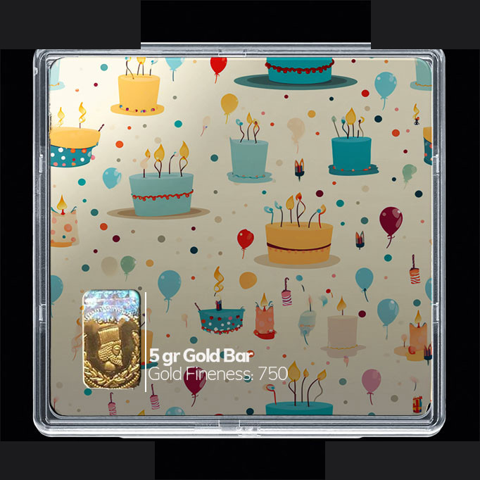 شمش طلا 18 عیار مدوپد مدل کیک کارتونی کد SG10783 شمش طلا 18 عیار مدوپد مدل کیک کارتونی کد SG10783