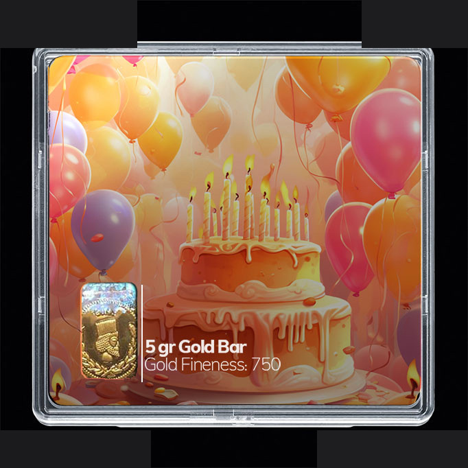 شمش طلا 18 عیار مدوپد مدل کیک کد SG10795