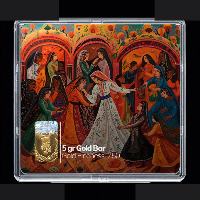 شمش طلا 18 عیار مدوپد مدل دختران کد SG10814