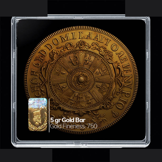 شمش طلا 18 عیار مدوپد مدل سکه قدیمی کد SG10826 شمش طلا 18 عیار مدوپد مدل سکه قدیمی کد SG10826