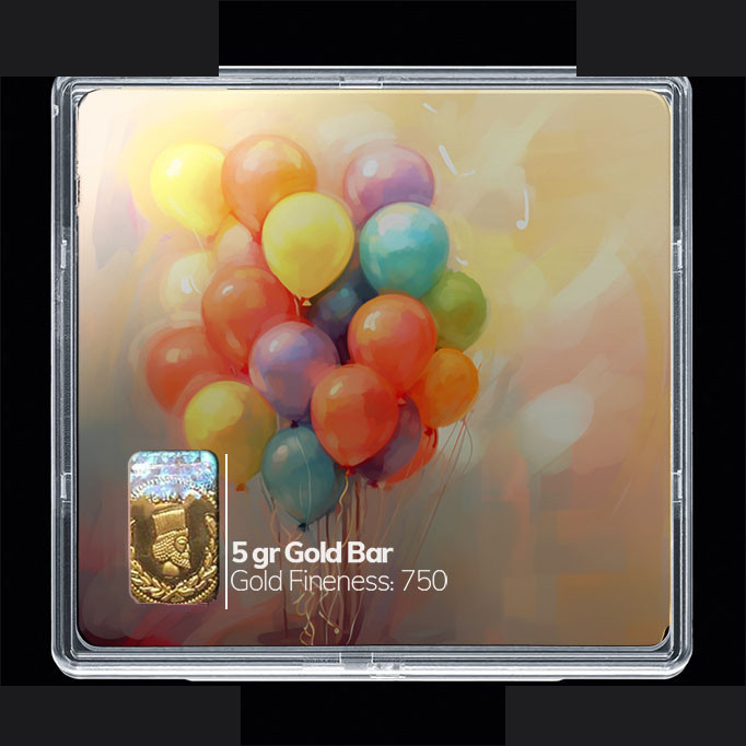 شمش طلا 18 عیار مدوپد مدل بادکنک کد SG10844 شمش طلا 18 عیار مدوپد مدل بادکنک کد SG10844