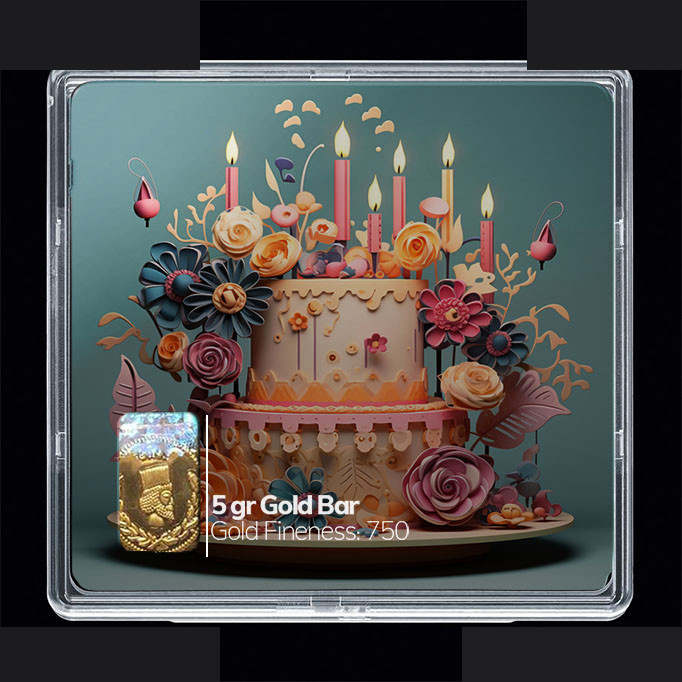 شمش طلا 18 عیار مدوپد مدل کیک کارتونی کد SG10849 شمش طلا 18 عیار مدوپد مدل کیک کارتونی کد SG10849