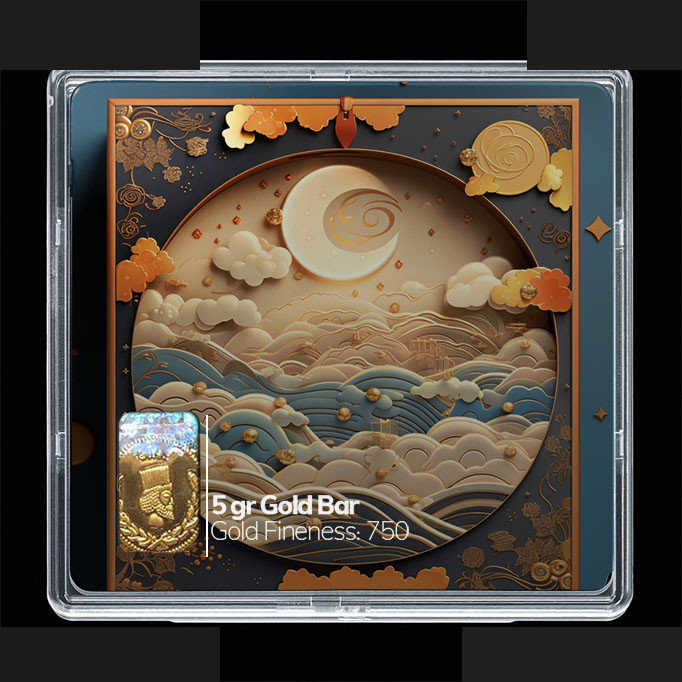 شمش طلا 18 عیار مدوپد مدل قاب عکس ماه کد SG10851 شمش طلا 18 عیار مدوپد مدل قاب عکس ماه کد SG10851