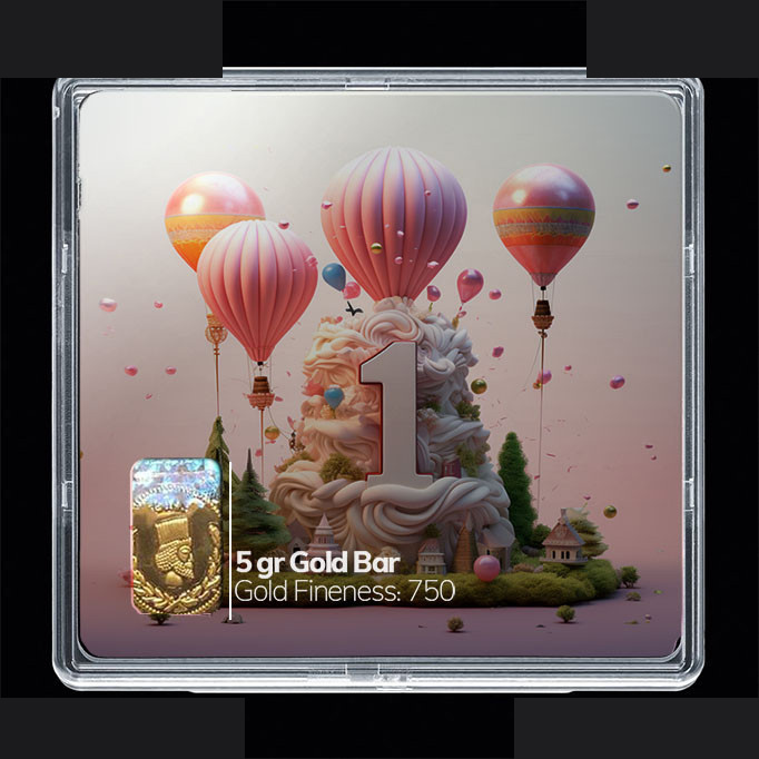 شمش طلا 18 عیار مدوپد مدل عدد یک کد SG10869 شمش طلا 18 عیار مدوپد مدل عدد یک کد SG10869