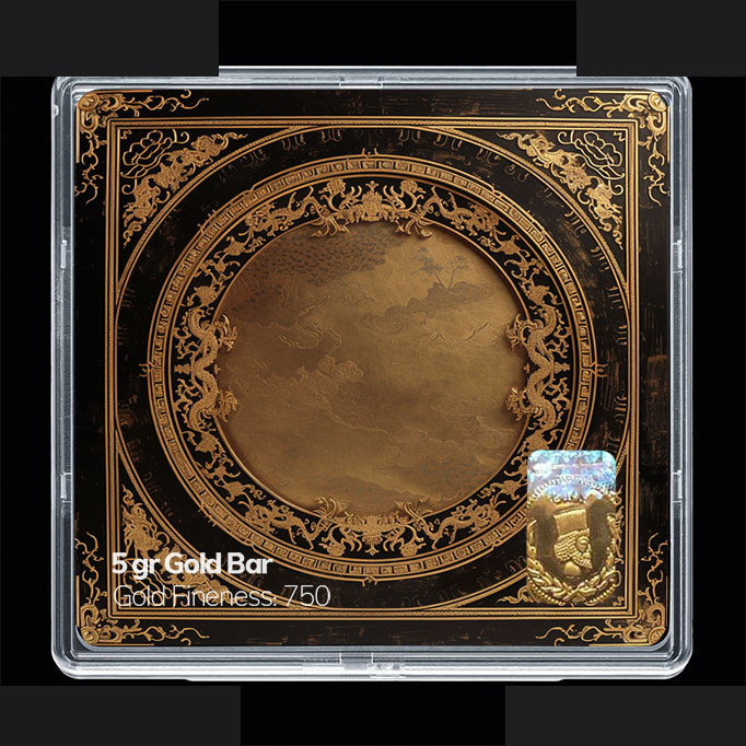 شمش طلا 18 عیار مدوپد مدل نوروز و سال نو کد SG11627