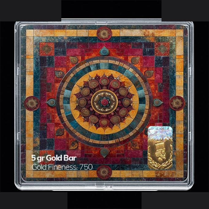 شمش طلا 18 عیار مدوپد مدل نوروز و سال نو کد SG11636 شمش طلا 18 عیار مدوپد مدل نوروز و سال نو کد SG11636