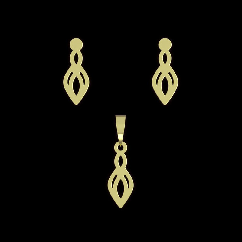 نیم ست طلا 18 عیار زنانه مدوپد مدل هندسی کد NA10119 نیم ست طلا 18 عیار زنانه مدوپد مدل هندسی کد NA10119