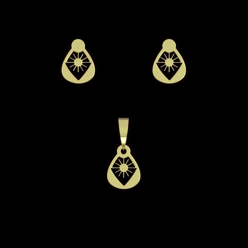 نیم ست طلا 18 عیار زنانه مدوپد مدل خورشید کد NA10300 نیم ست طلا 18 عیار زنانه مدوپد مدل خورشید کد NA10300