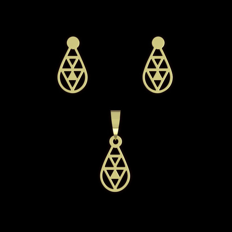 نیم ست طلا 18 عیار زنانه مدوپد مدل اشک کد NA10303 نیم ست طلا 18 عیار زنانه مدوپد مدل اشک کد NA10303