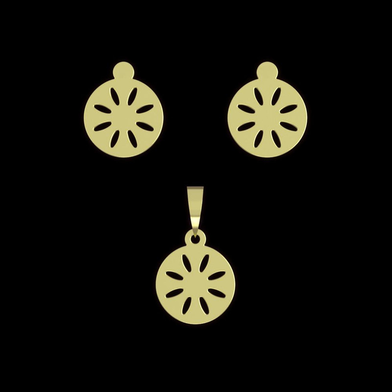 نیم ست طلا 18 عیار زنانه مدوپد مدل خورشید کد NA12158 نیم ست طلا 18 عیار زنانه مدوپد مدل خورشید کد NA12158