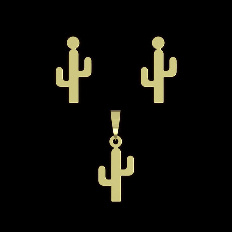 نیم ست طلا 18 عیار زنانه مدوپد مدل کاکتوس کد NA12170 نیم ست طلا 18 عیار زنانه مدوپد مدل کاکتوس کد NA12170