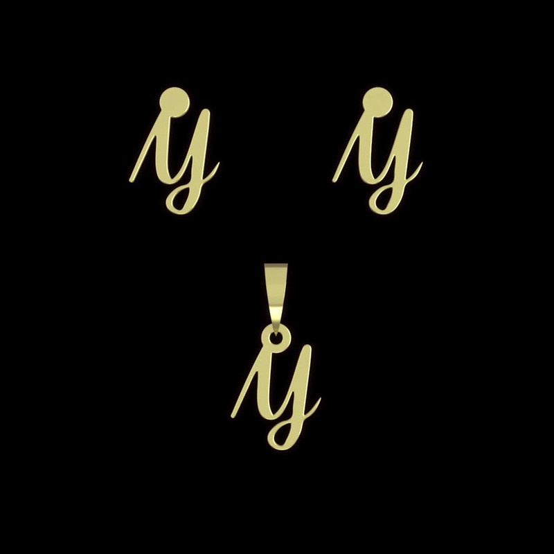 نیم ست طلا 18 عیار زنانه مدوپد مدل حرف y کد NA12313 نیم ست طلا 18 عیار زنانه مدوپد مدل حرف y کد NA12313