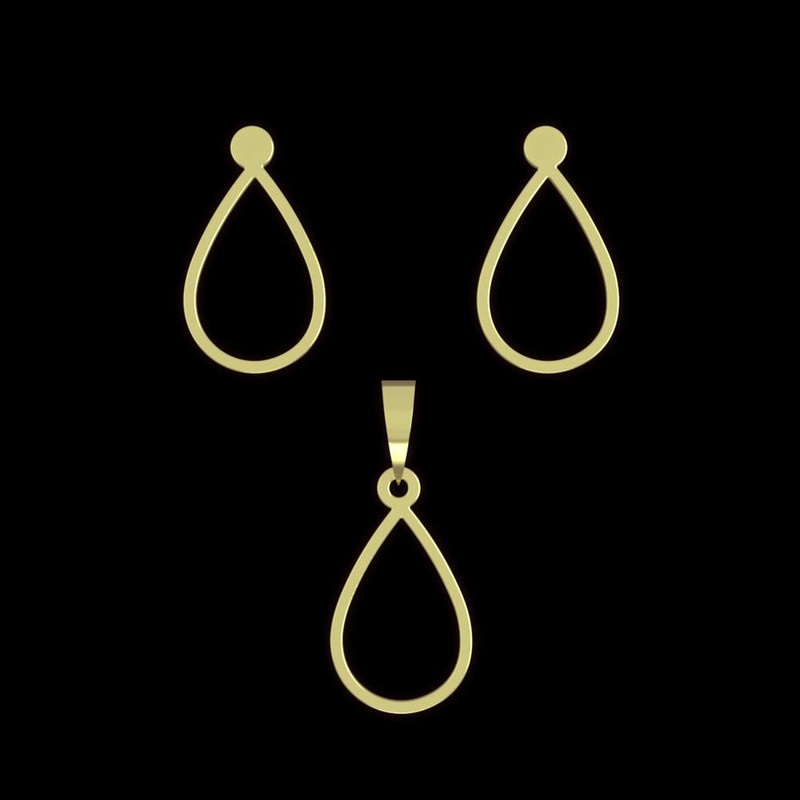 نیم ست طلا 18 عیار زنانه مدوپد مدل اشک کد NA12520 نیم ست طلا 18 عیار زنانه مدوپد مدل اشک کد NA12520