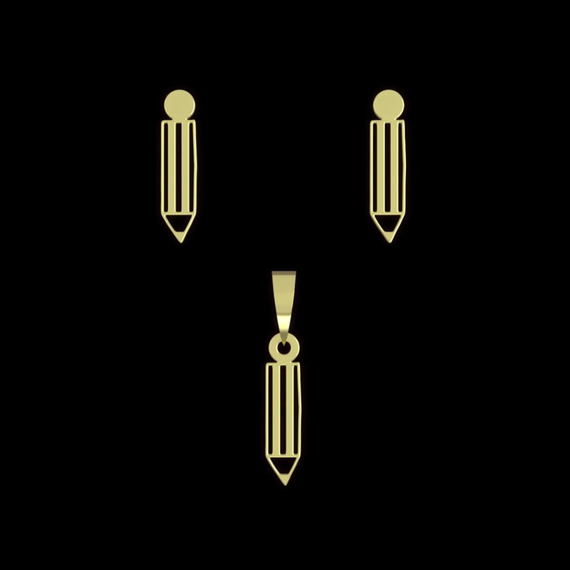 نیم ست طلا 18 عیار زنانه مدوپد مدل مداد کد NA12521 نیم ست طلا 18 عیار زنانه مدوپد مدل مداد کد NA12521