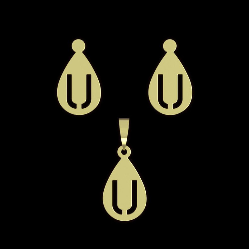 نیم ست طلا 18 عیار زنانه مدوپد مدل حرف u کد NA12536 نیم ست طلا 18 عیار زنانه مدوپد مدل حرف u کد NA12536