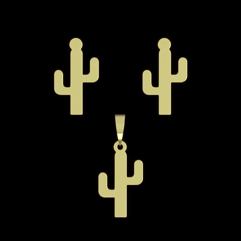 نیم ست طلا 18 عیار زنانه مدوپد مدل کاکتوس کد NA12768 نیم ست طلا 18 عیار زنانه مدوپد مدل کاکتوس کد NA12768