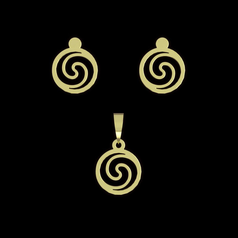 نیم ست طلا 18 عیار زنانه مدوپد مدل دایره کد NA13011 نیم ست طلا 18 عیار زنانه مدوپد مدل دایره کد NA13011