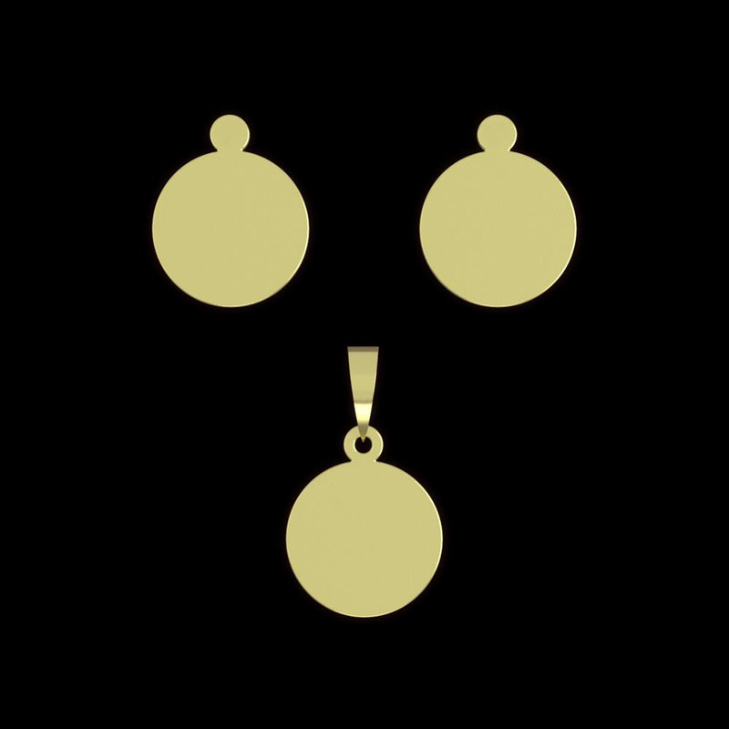 نیم ست طلا 18 عیار زنانه مدوپد مدل دایره کد NA13018 نیم ست طلا 18 عیار زنانه مدوپد مدل دایره کد NA13018