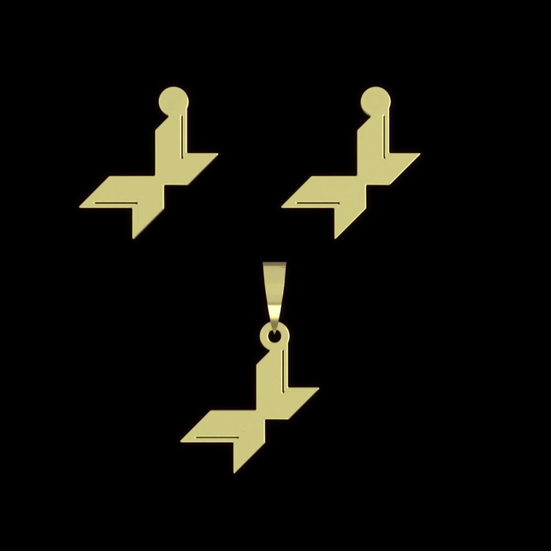 نیم ست طلا 18 عیار زنانه مدوپد مدل هندسی کد NA13122 نیم ست طلا 18 عیار زنانه مدوپد مدل هندسی کد NA13122