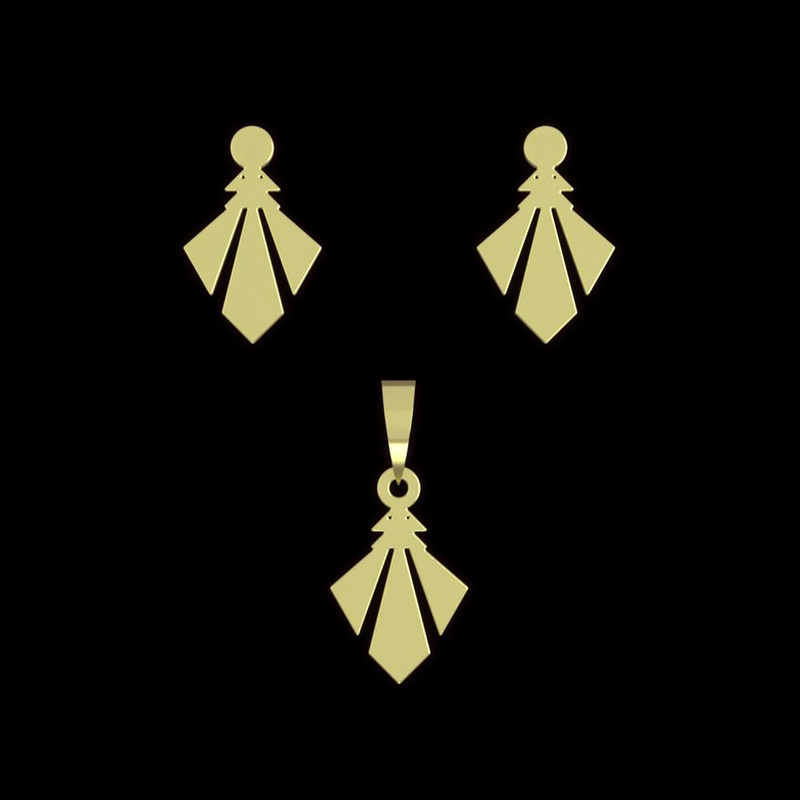 نیم ست طلا 18 عیار زنانه مدوپد مدل هندسی کد NA13123 نیم ست طلا 18 عیار زنانه مدوپد مدل هندسی کد NA13123