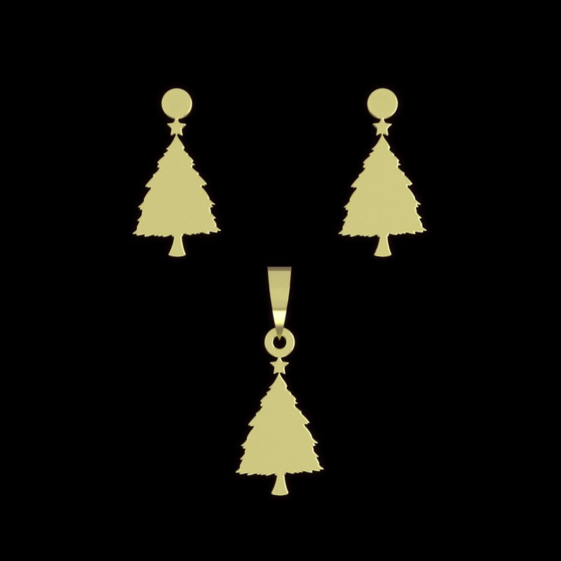 نیم ست طلا 18 عیار زنانه مدوپد مدل درخت کد NA13385 نیم ست طلا 18 عیار زنانه مدوپد مدل درخت کد NA13385