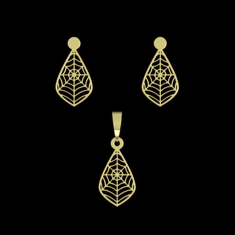 نیم ست طلا 18 عیار زنانه مدوپد مدل تارعنکبوت کد NA13474 نیم ست طلا 18 عیار زنانه مدوپد مدل تارعنکبوت کد NA13474