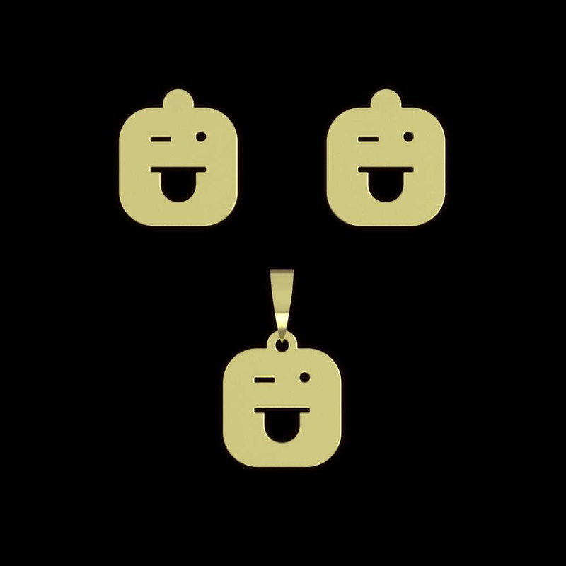 نیم ست طلا 18 عیار زنانه مدوپد مدل ایموجی کد NA13498 نیم ست طلا 18 عیار زنانه مدوپد مدل ایموجی کد NA13498