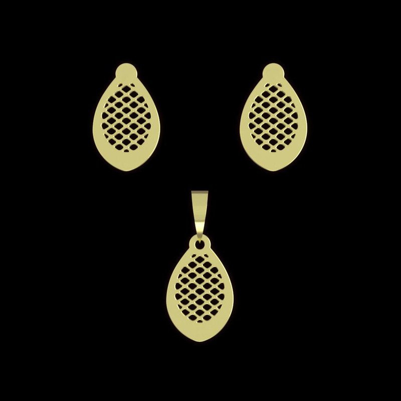 نیم ست طلا 18 عیار زنانه مدوپد مدل هندسی کد NA13821 نیم ست طلا 18 عیار زنانه مدوپد مدل هندسی کد NA13821