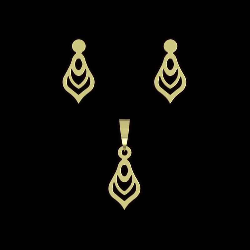 نیم ست طلا 18 عیار زنانه مدوپد مدل هندسی کد NA13832 نیم ست طلا 18 عیار زنانه مدوپد مدل هندسی کد NA13832