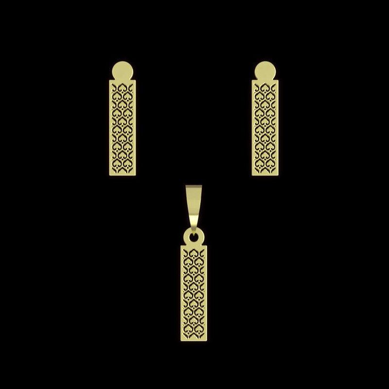 نیم ست طلا 18 عیار زنانه مدوپد مدل مستطیل کد NA14098 نیم ست طلا 18 عیار زنانه مدوپد مدل مستطیل کد NA14098