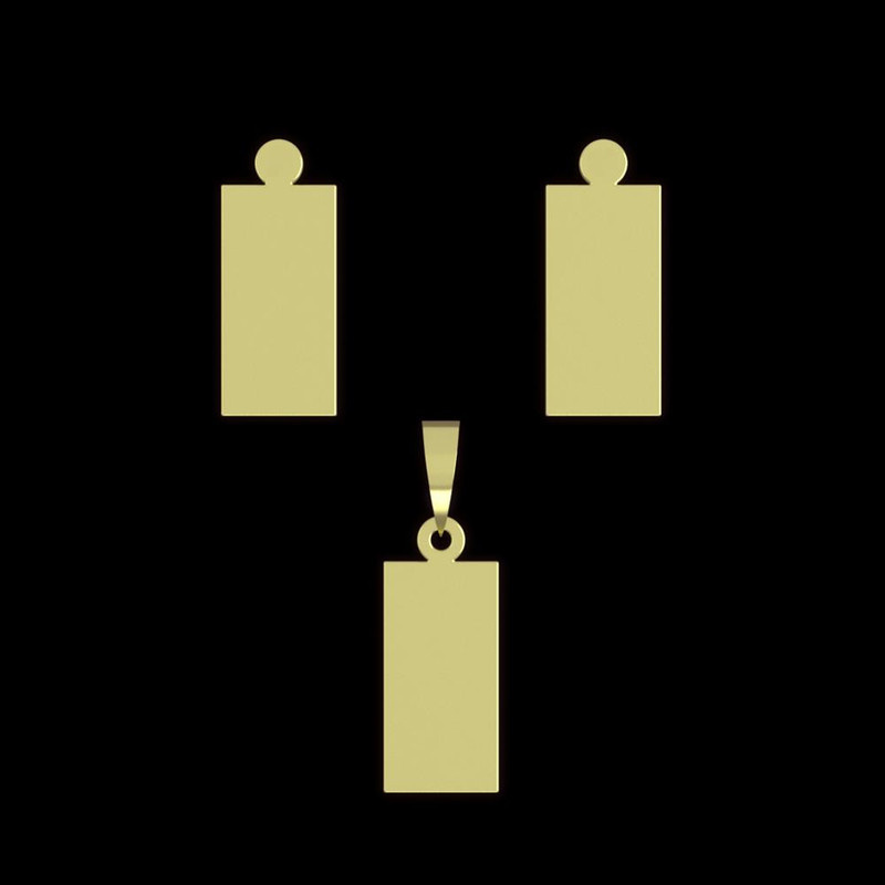 نیم ست طلا 18 عیار زنانه مدوپد مدل مستطیل کد NA14168 نیم ست طلا 18 عیار زنانه مدوپد مدل مستطیل کد NA14168