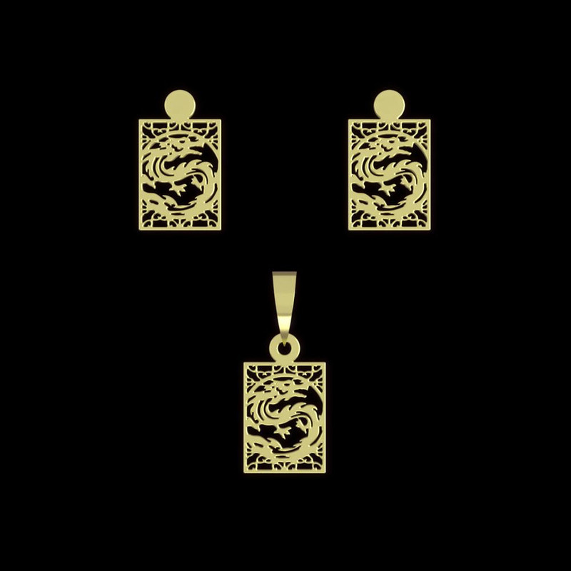 نیم ست طلا 18 عیار زنانه مدوپد مدل مستطیل کد NA14203 نیم ست طلا 18 عیار زنانه مدوپد مدل مستطیل کد NA14203