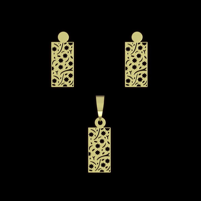 نیم ست طلا 18 عیار زنانه مدوپد مدل مستطیل کد NA14207 نیم ست طلا 18 عیار زنانه مدوپد مدل مستطیل کد NA14207