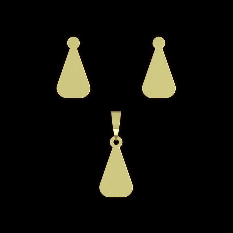 نیم ست طلا 18 عیار زنانه مدوپد مدل مثلث کد NA14292 نیم ست طلا 18 عیار زنانه مدوپد مدل مثلث کد NA14292