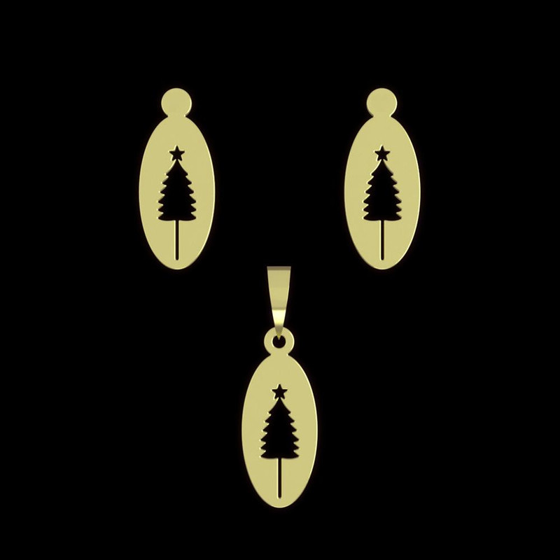 نیم ست طلا 18 عیار زنانه مدوپد مدل درخت کد NA14372 نیم ست طلا 18 عیار زنانه مدوپد مدل درخت کد NA14372