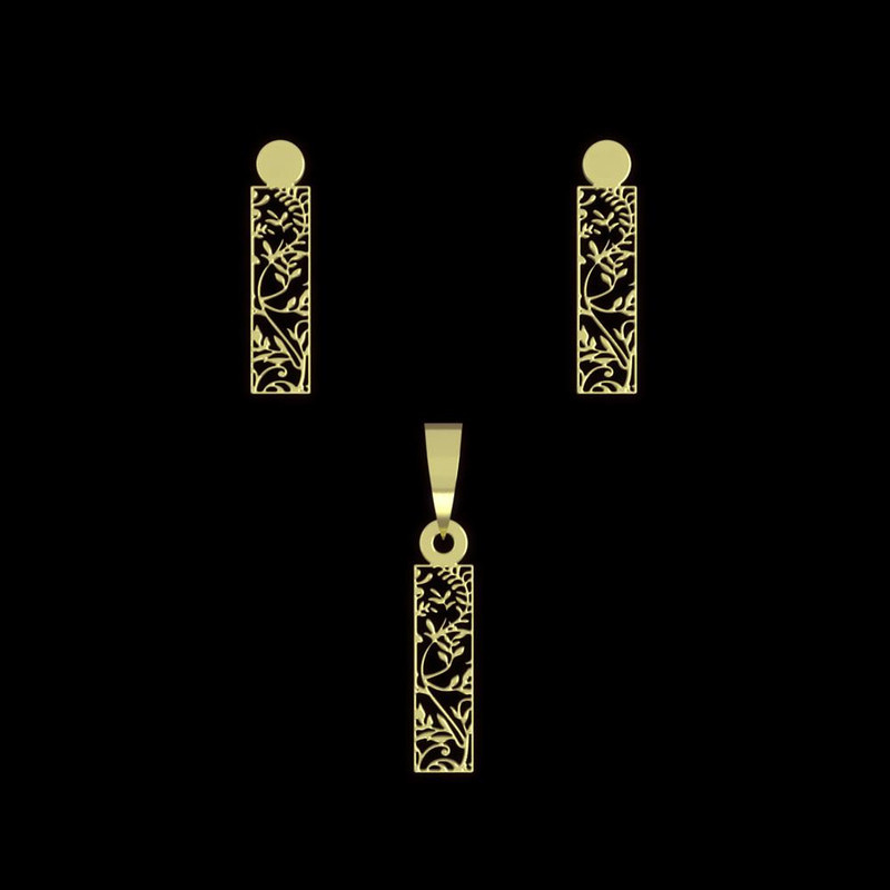 نیم ست طلا 18 عیار زنانه مدوپد مدل مستطیل کد NA14462 نیم ست طلا 18 عیار زنانه مدوپد مدل مستطیل کد NA14462