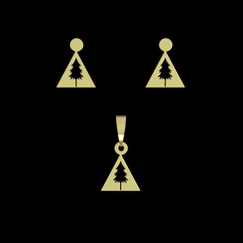 نیم ست طلا 18 عیار زنانه مدوپد مدل درخت کد NA14500 نیم ست طلا 18 عیار زنانه مدوپد مدل درخت کد NA14500